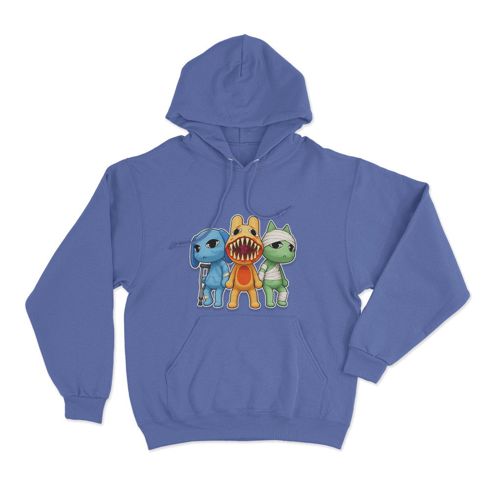 The Injured Trio Hoodie Blue The Injured Trio Hoodie Blue