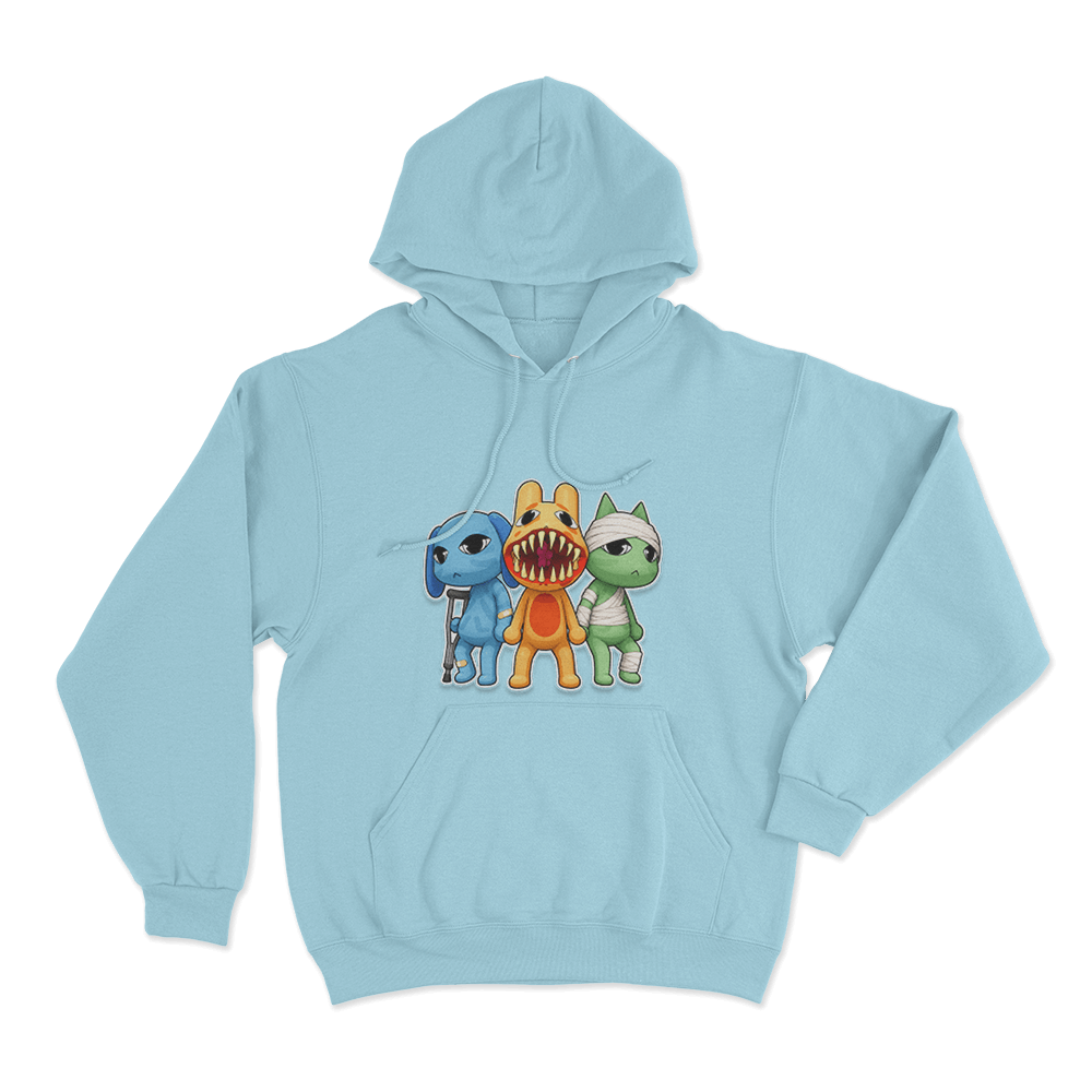 The Injured Trio Hoodie Sky Blue The Injured Trio Hoodie Sky Blue