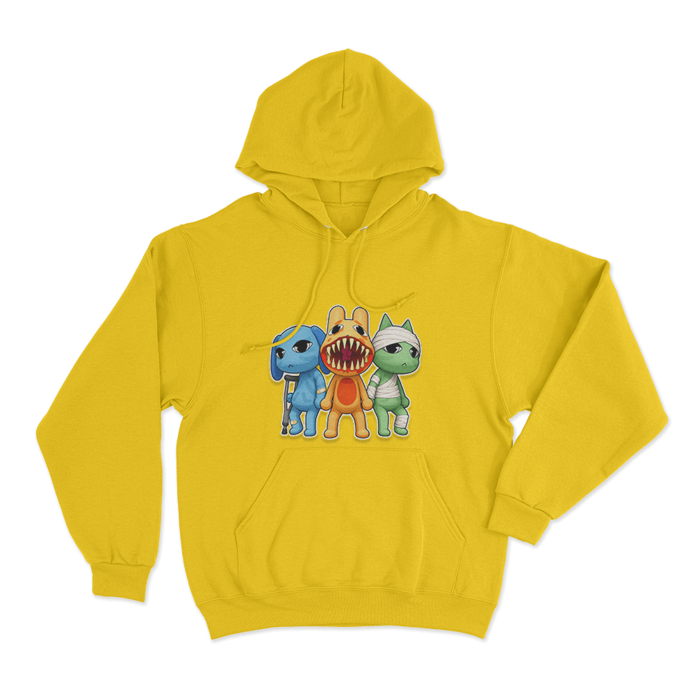 The Injured Trio Hoodie Yellow The Injured Trio Hoodie Yellow