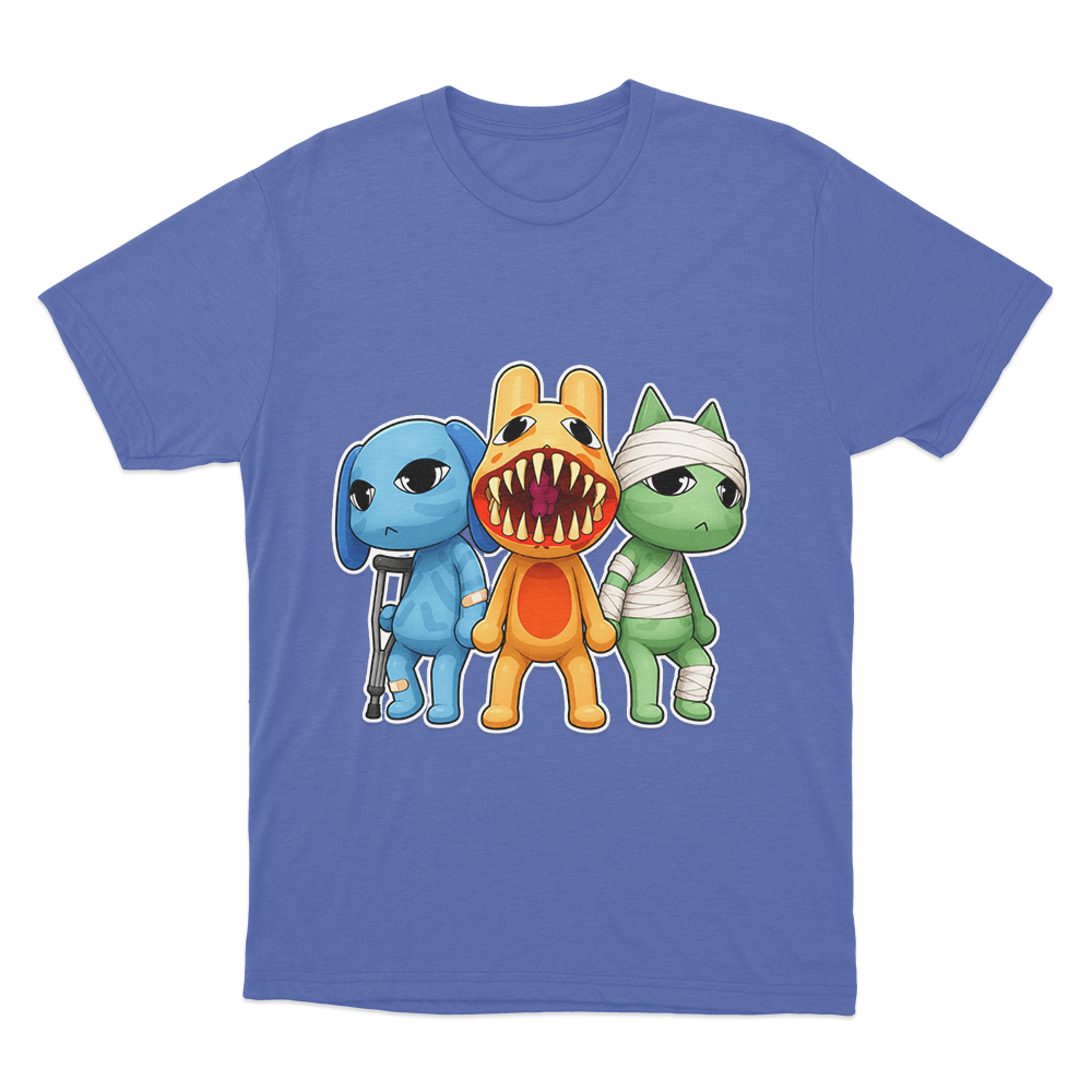 The Injured Trio T Shirt Blue The Injured Trio T Shirt Blue