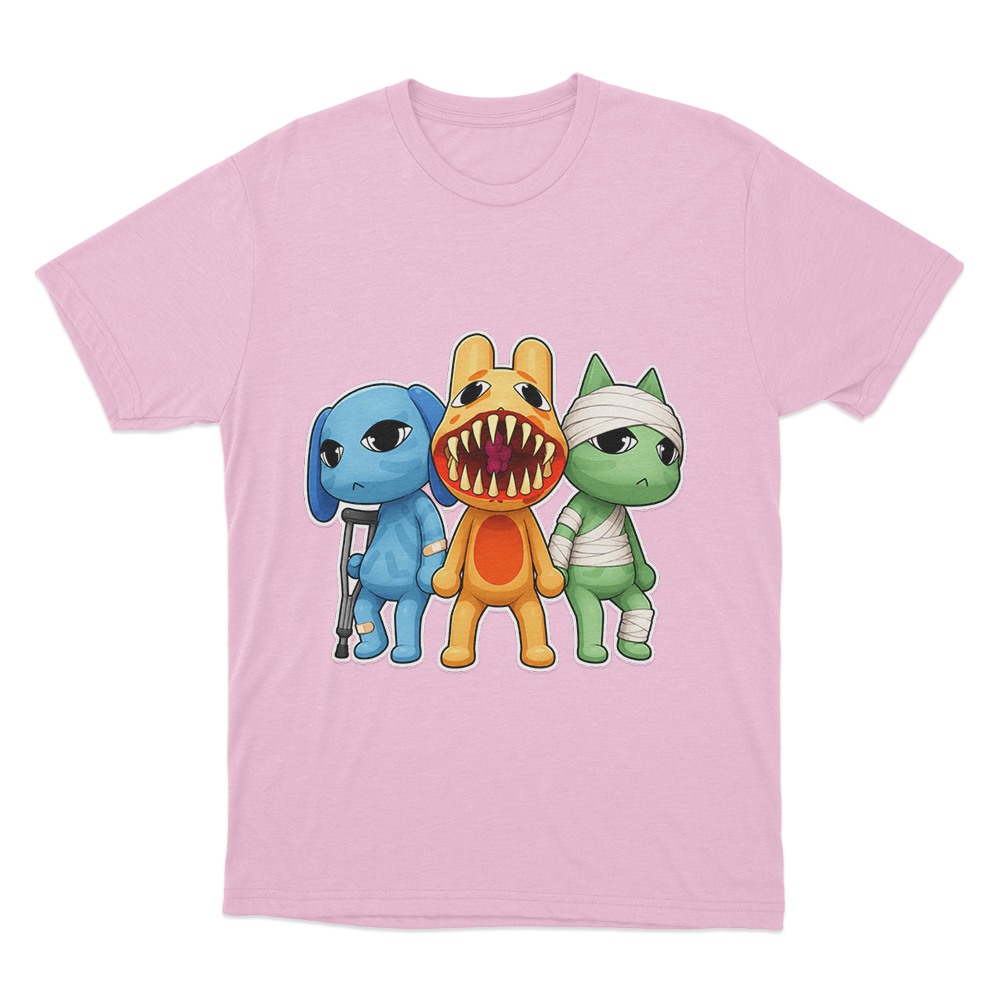 The Injured Trio T Shirt Pink The Injured Trio T Shirt Pink